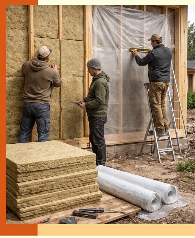 Утепление каркасного дома в Карасук под ключ с гарантией качества