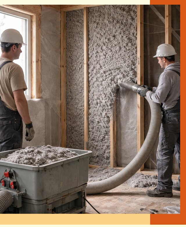 Утепление каркасного дома эковатой в Карасук от 1828 руб. | ТепломастерКск