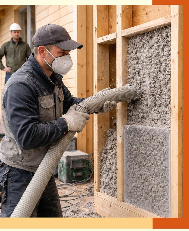 Утепление дома из бруса эковатой в Карасук от 1879 руб/м2 | ТепломастерКск