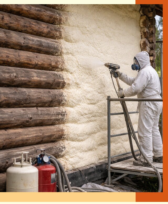 Утепление бревенчатого дома ППУ в Карасук под ключ от 6348 руб. | ТепломастерКск