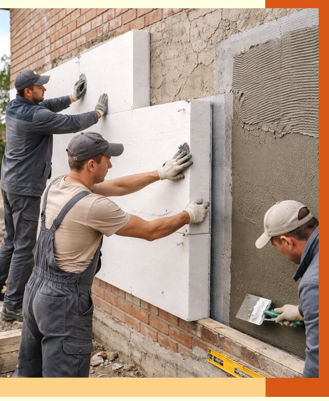 Утепление кирпичного дома в Карасук от 4266 руб. под ключ | ТепломастерКск