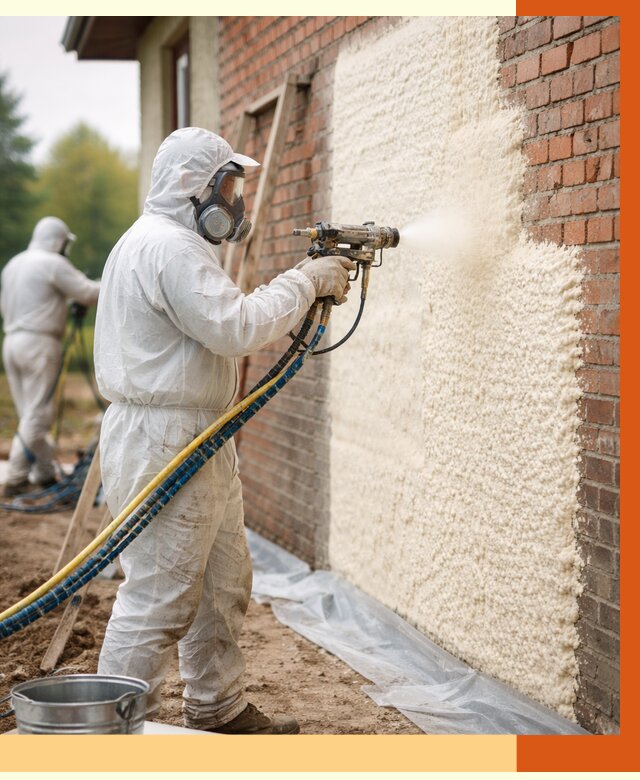 Утепление кирпичного дома ППУ в Карасук под ключ от 6602 руб. | ТепломастерКск