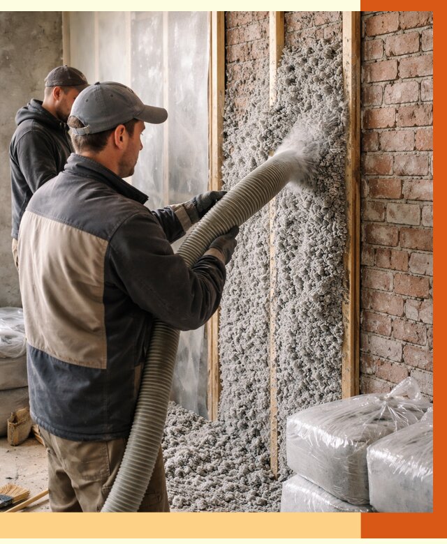 Утепление кирпичного дома эковатой в Карасук от 2387 руб./м² | ТепломастерКск