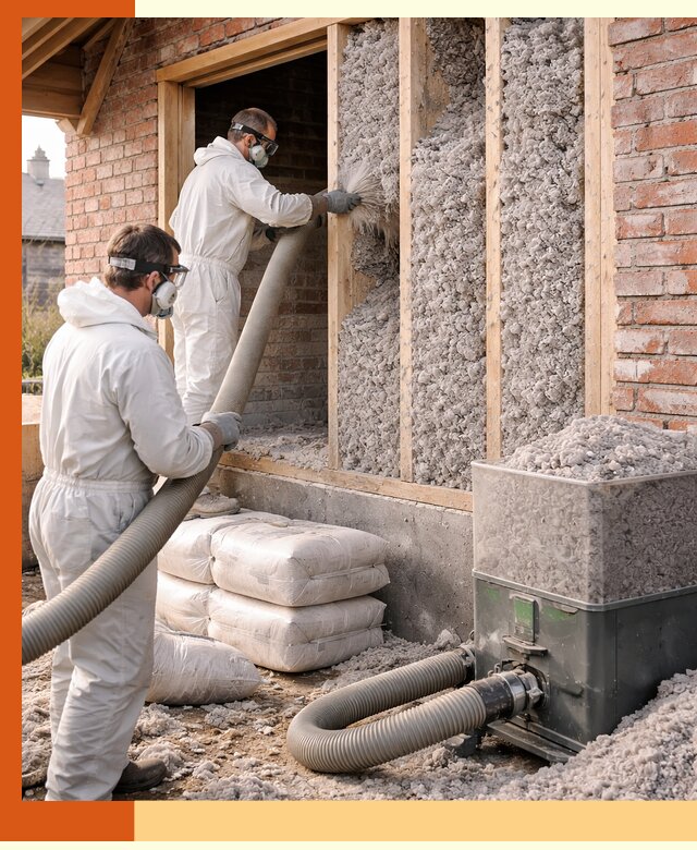 Утепление кирпичного дома эковатой в Карасук