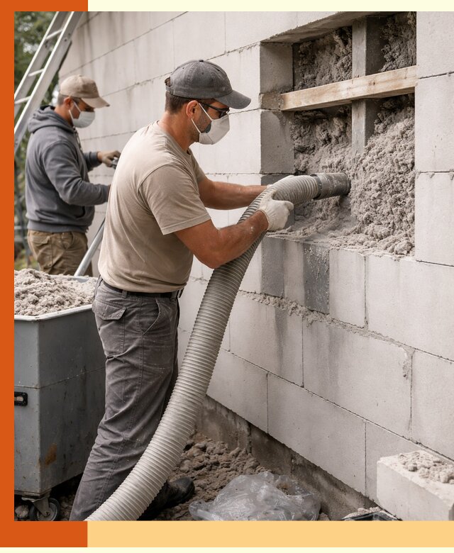 Утепление дома из газобетона эковатой в Карасук