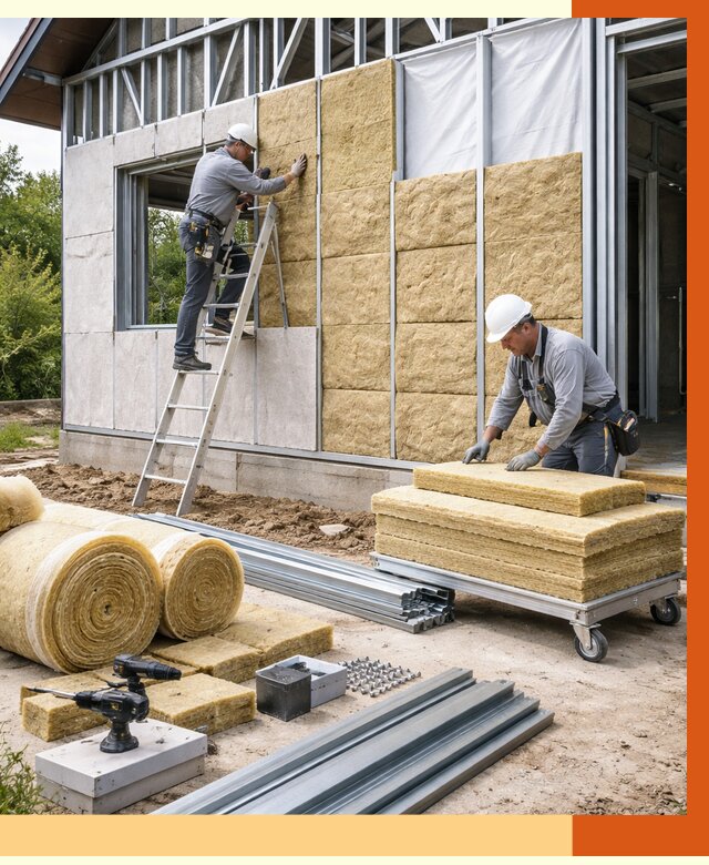 Утепление дома из ЛСТК в Карасук от 5282 руб./м² — профессионально | ТепломастерКск