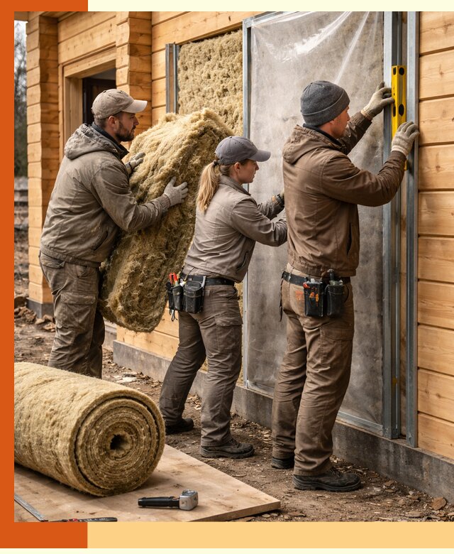 Утепление дома из двойного бруса в Карасук качественно и надёжно