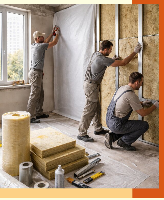 Утепление квартиры в Карасук от 4571 руб/м2 — утеплить квартиру изнутри и снаружи | ТепломастерКск