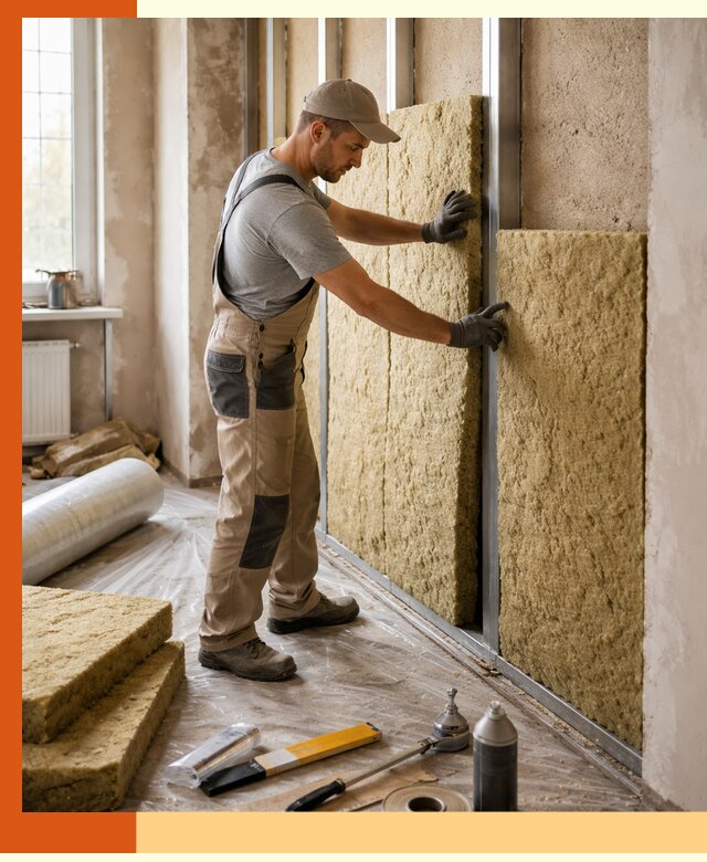 Утепление квартиры в Карасук — комплексная теплоизоляция стен и полов