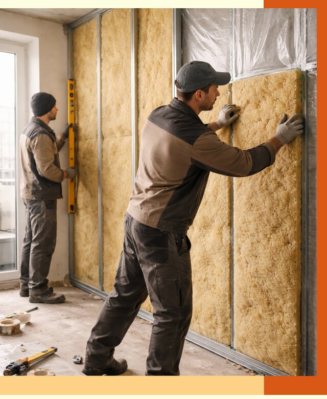 Утепление квартиры изнутри в Карасук от 4418 руб. за м2 | Проф. работы ТепломастерКск