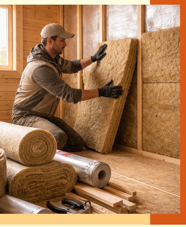 Утепление бани в Карасук под ключ от 4571 руб./м2 — утеплить потолок, пол и стены | ТепломастерКск