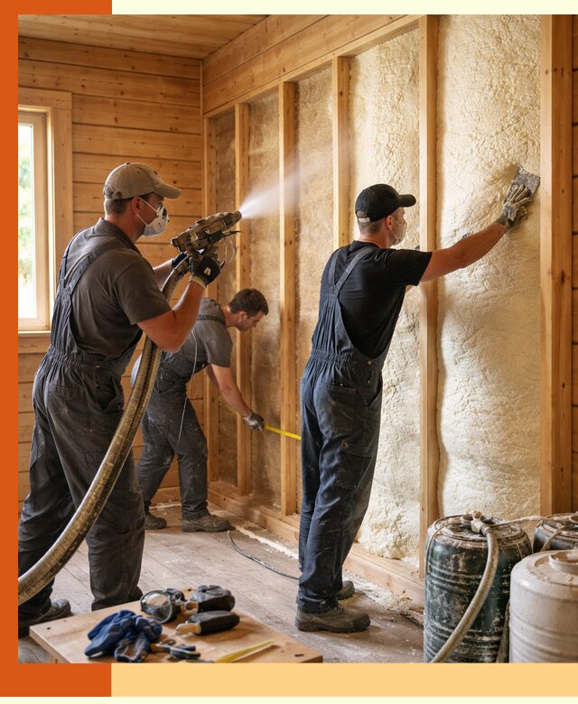 Утепление бани пенополиуретаном (ППУ) в Карасук