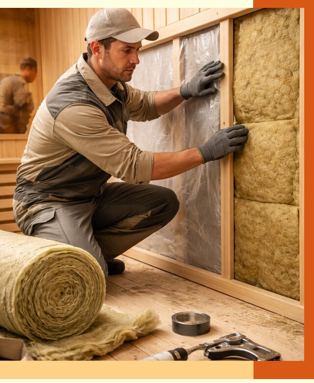 Утепление сауны изнутри в Карасук от 6602 руб. за м2 | ППУ, под ключ — ТепломастерКск