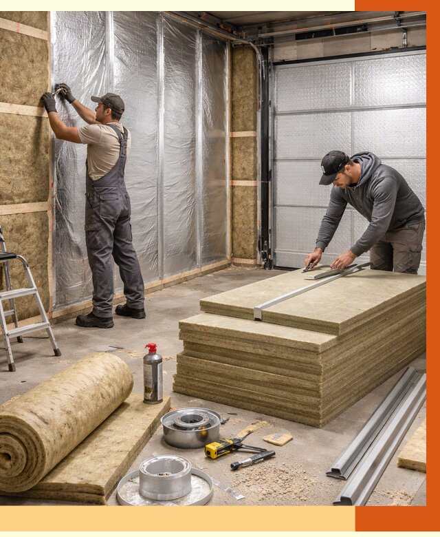 Утепление гаража в Карасук от 4571 руб/м2 — комплексное утепление ворот и стен | ТепломастерКск