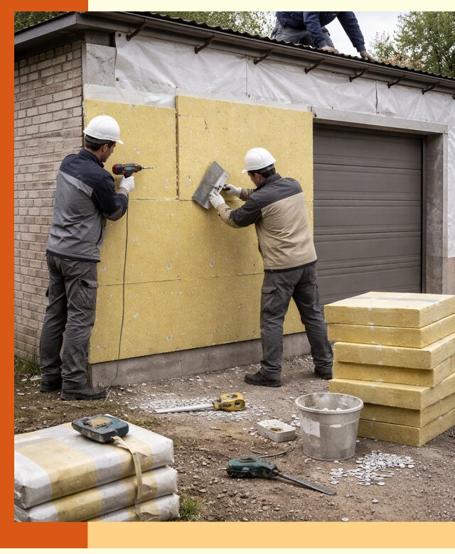 Утепление гаража снаружи в Карасук качественно и надёжно