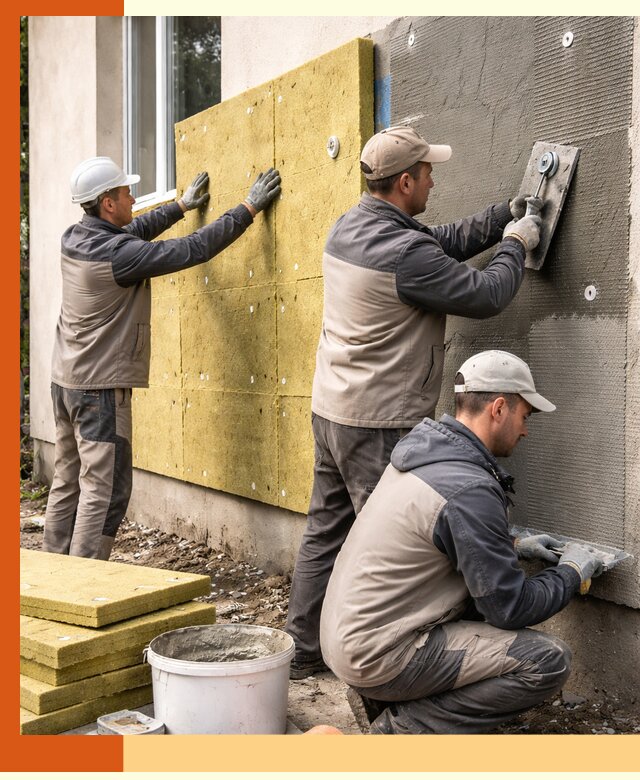 Утепление фасада под штукатурку в Карасук — энергоэффективная технология