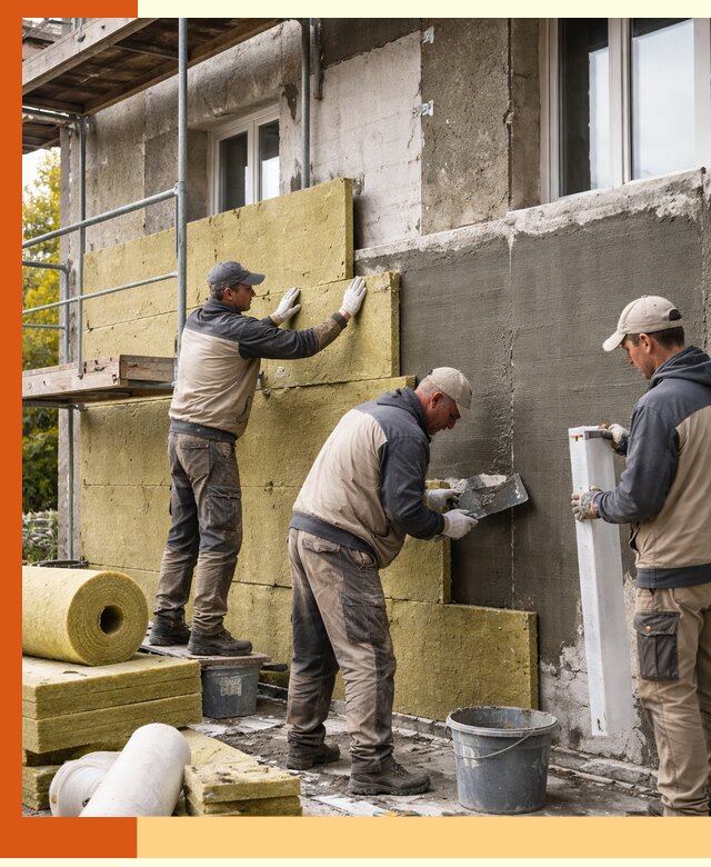 Утепление фасада зданий и домов в Карасук