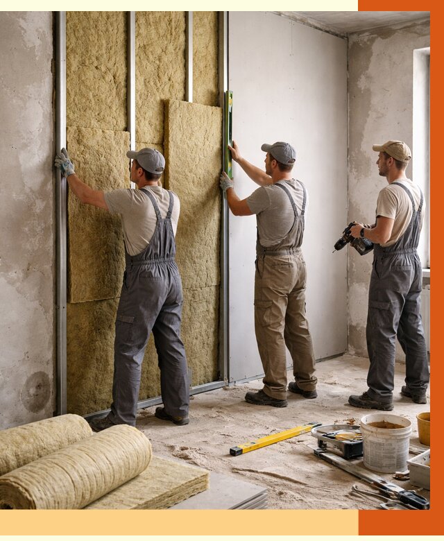 Утепление стен изнутри в Карасук от 2285 руб/м² под ключ | ТепломастерКск