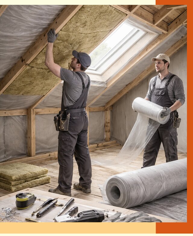 Утепление крыши изнутри мансарды в Карасук от 4266 руб./м² | ТепломастерКск