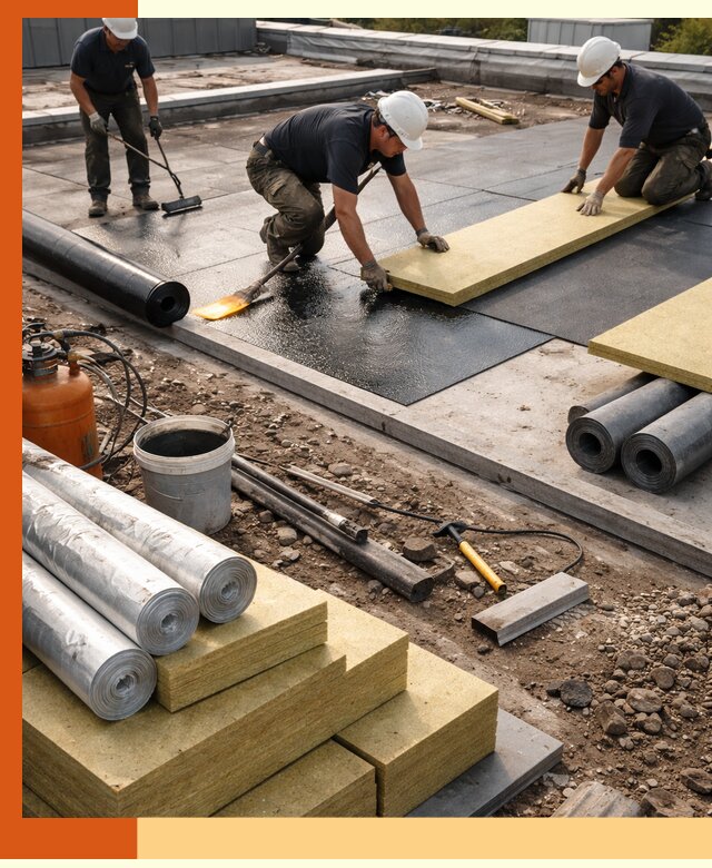 Утепление плоской крыши в Карасук — надежная теплоизоляция и герметизация