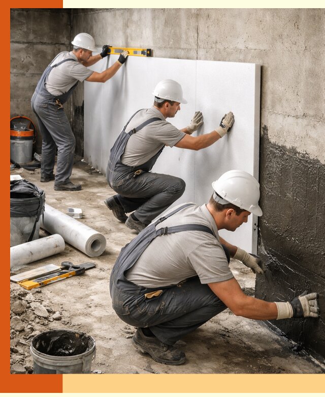 Утепление фундамента изнутри профессионально в Карасук