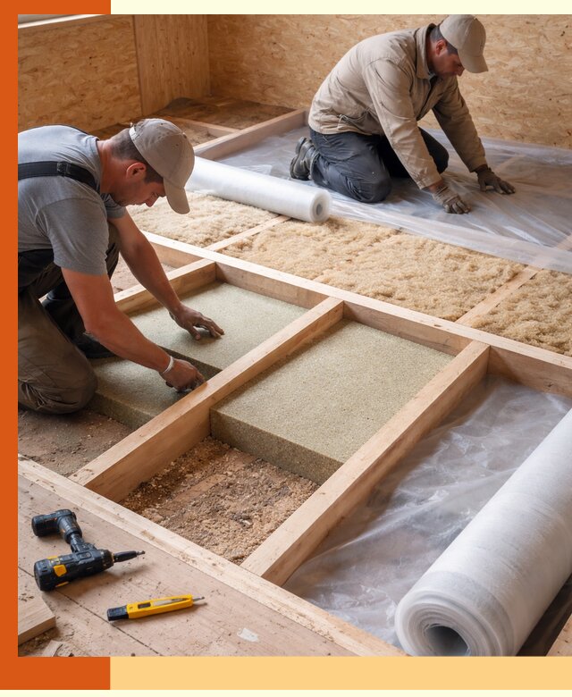 Профессиональное утепление деревянного пола в Карасук