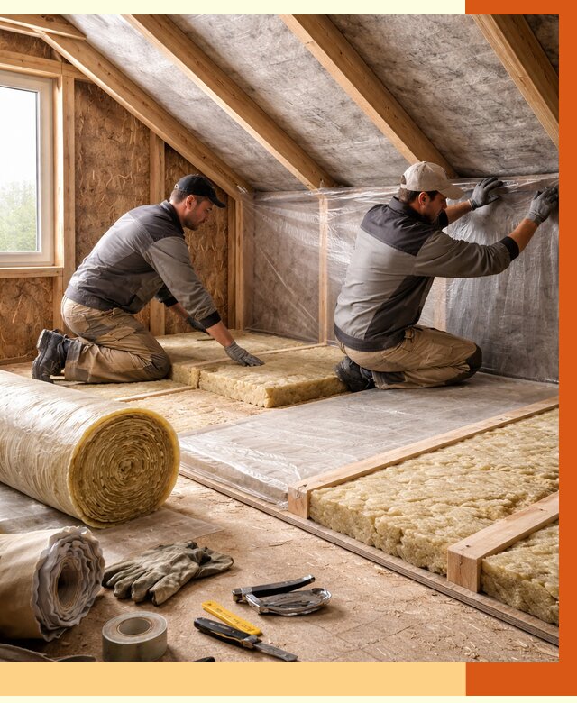 Утепление чердака в Карасук от 7618 руб/м² — теплоизоляция и комплексное утепление под ключ | ТепломастерКск
