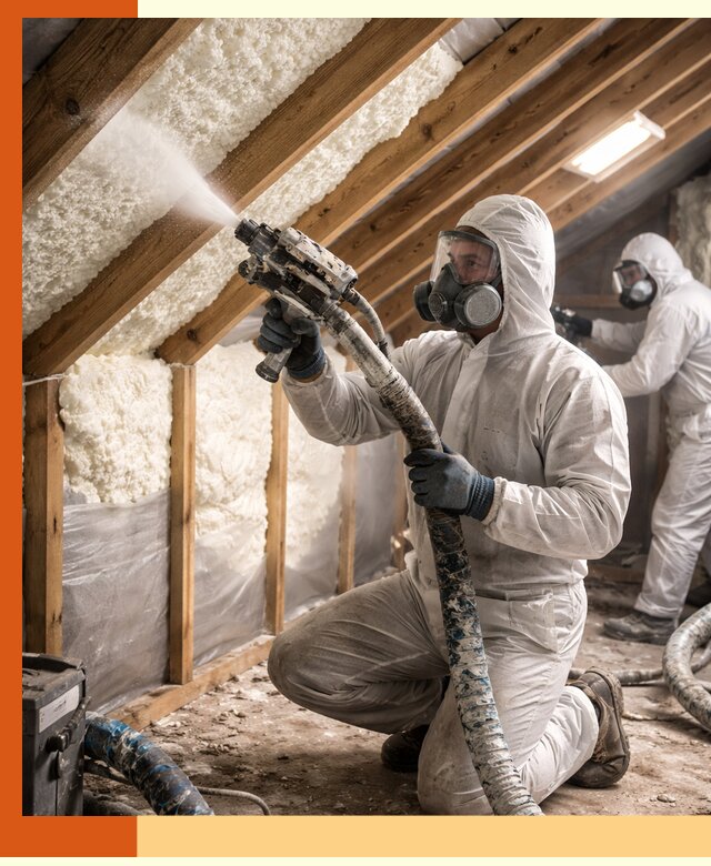 Утепление чердака пенополиуретаном (ППУ) в Карасук