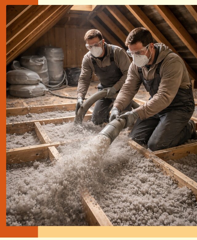 Утепление чердака эковатой в Карасук — быстро и надёжно