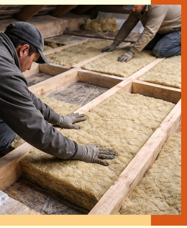 Утепление чердака минватой в Карасук от 3555 руб/м2 под ключ | ТепломастерКск