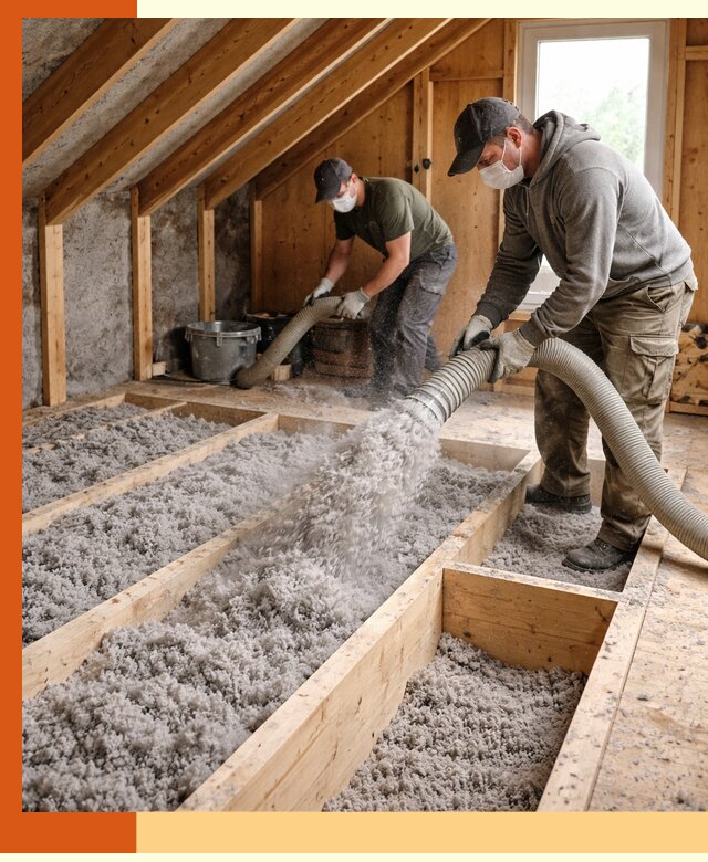 Утепление мансарды эковатой в Карасук с гарантией качества