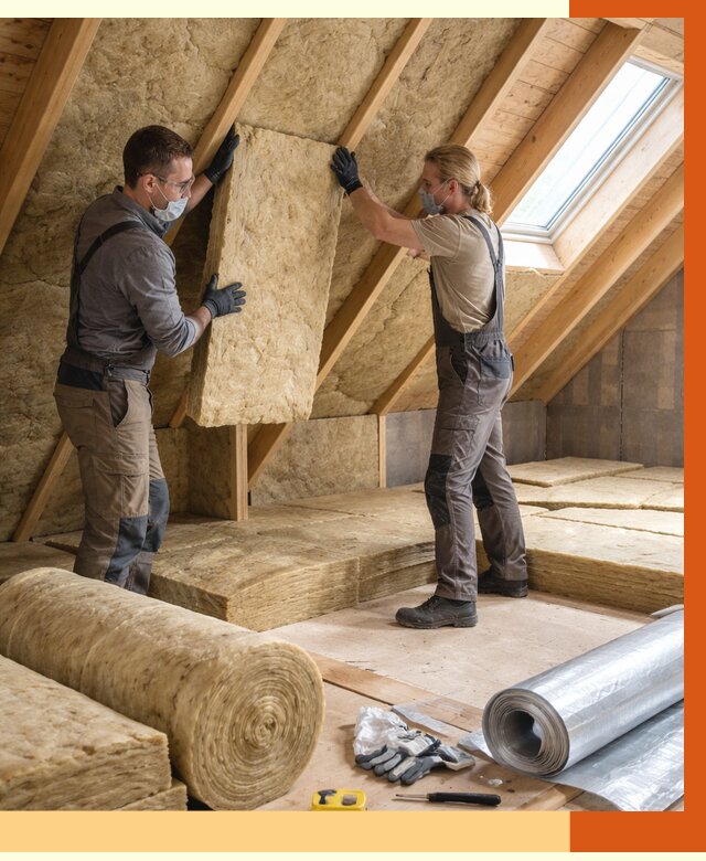 Утепление мансарды минватой в Карасук от 4266 руб./м2 — монтаж и пароизоляция | ТепломастерКск