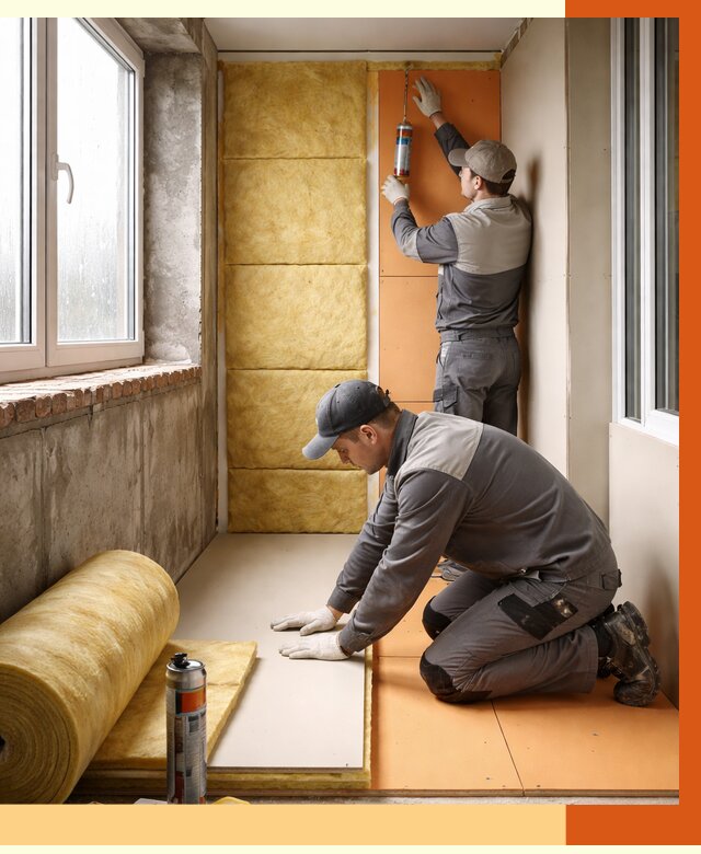 Утепление лоджии под ключ в Карасук от 6602 руб/м2 — комплексное решение | ТепломастерКск