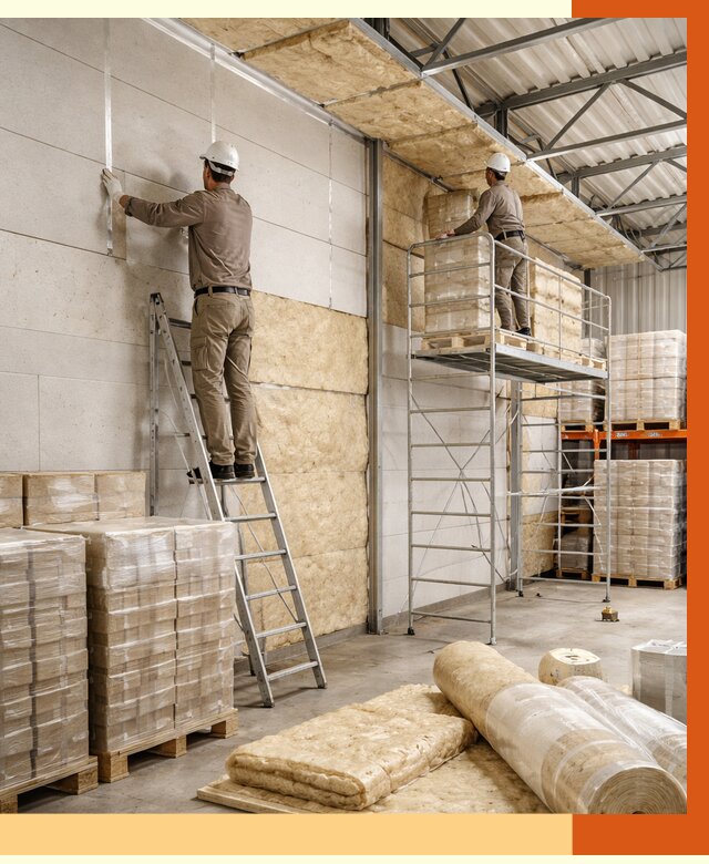 Утепление склада готовой продукции в Карасук от 1981 руб./м2 — комплексно | ТепломастерКск