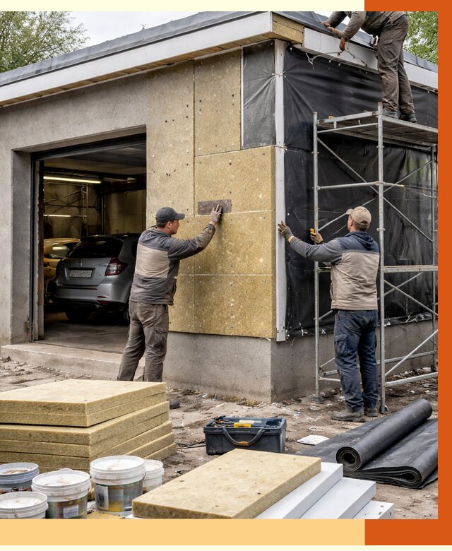 Утепление автосервиса в Карасук ппу, пеноизоляция, от 14728 руб/м2 — ТепломастерКск