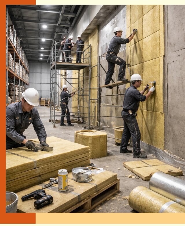 Утепление логистического центра в Карасук качественно и экономично