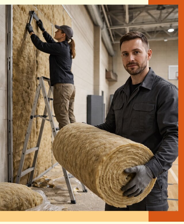 Утепление спортзала в Карасук от 7618 руб/м2 — комплексное утепление под ключ | ТепломастерКск