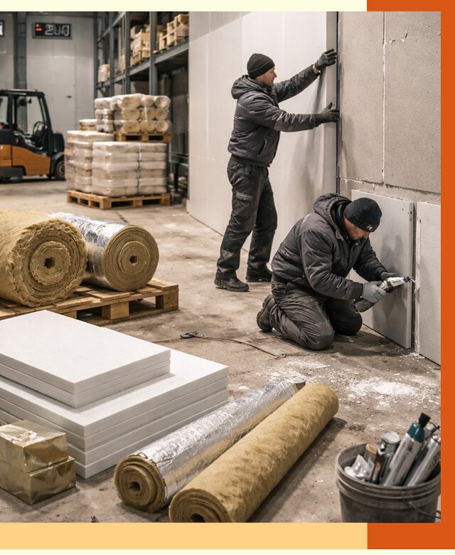 Утепление холодного склада в Карасук от 8633 руб/м2 — комплексное под ключ | ТепломастерКск