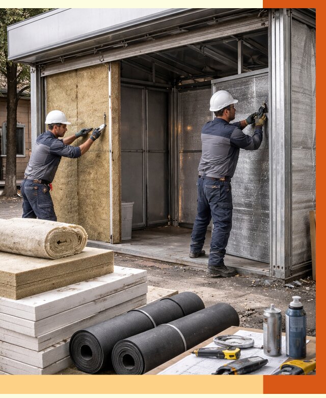 Утепление павильона шаурма в Карасук под ключ от 1219 руб. за м² | ТепломастерКск