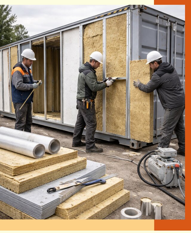 Утепление морского контейнера в Карасук от 3809 руб. под ключ | ТепломастерКск