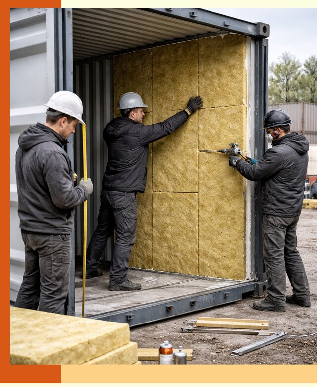 Утепление морского контейнера в Карасук: надежная теплоизоляция и защита
