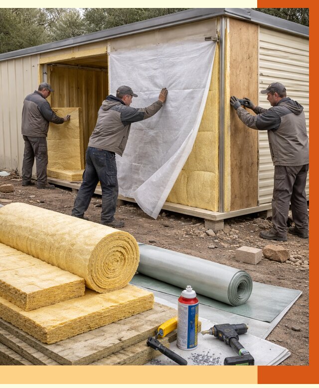 Утепление строительной бытовки в Карасук от 12696 руб. под ключ | ТепломастерКск