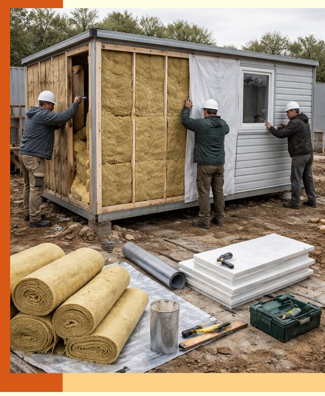 Утепление строительной бытовки под ключ в Карасук для любых условий