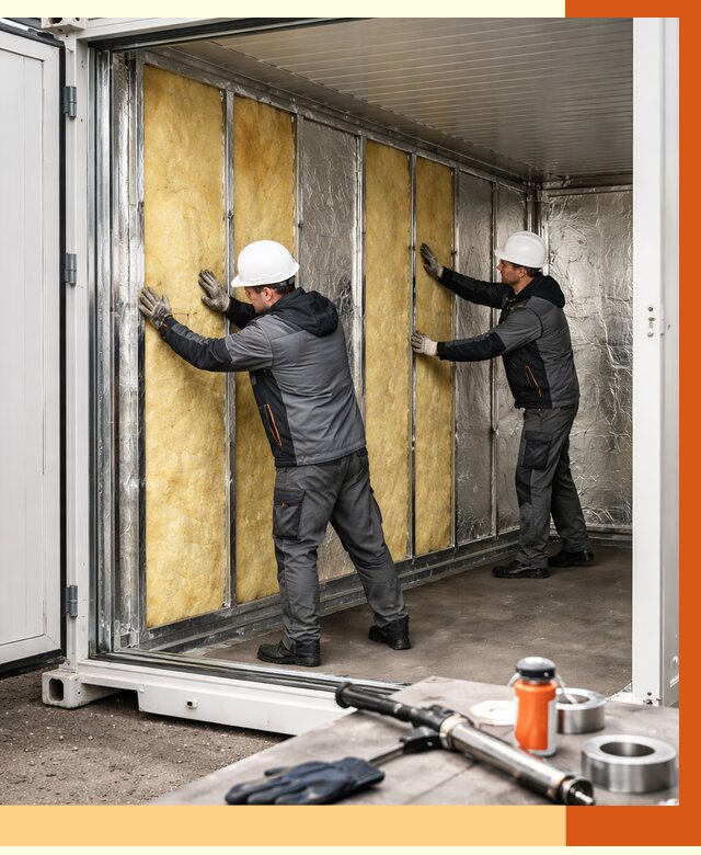 Утепление рефрижераторного контейнера в Карасук от 45707 руб./м² | ТепломастерКск