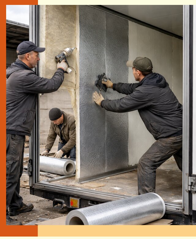 Утепление холодильного кузова в Карасук — монтаж и теплоизоляция