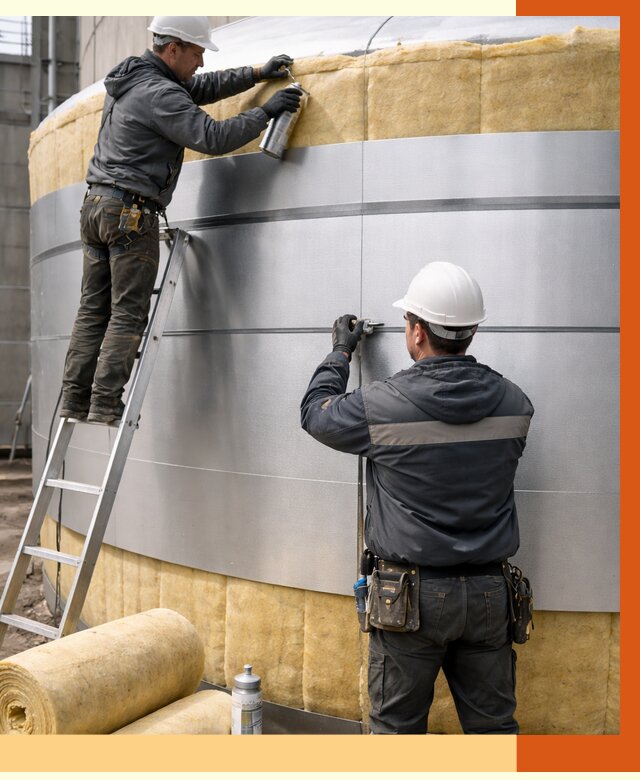 Утепление цистерны в Карасук пенополиуретаном от 14728 руб. под ключ | ТепломастерКск