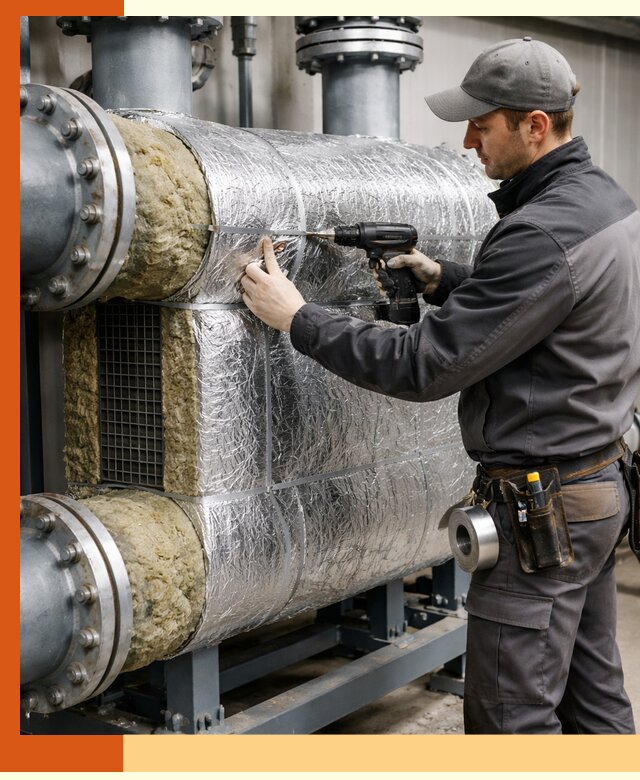 Утепление теплообменника в Карасук — профессиональная теплоизоляция оборудования