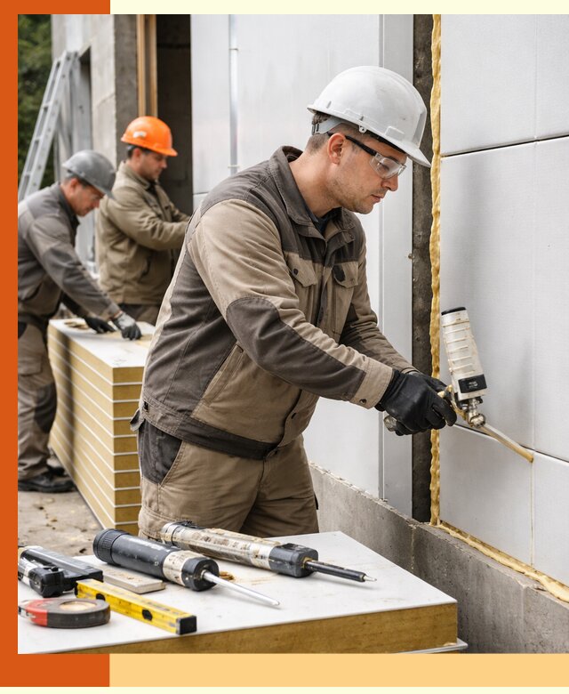 Утепление сэндвич-панелей пенополиуретаном в Карасук