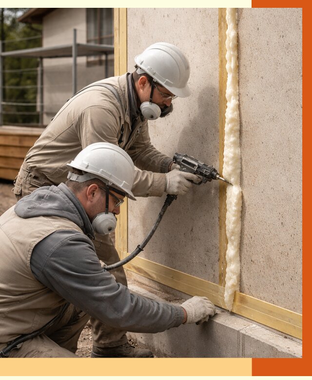 Утепление сип панелей ППУ в Карасук от 4875 руб. под ключ | ТепломастерКск