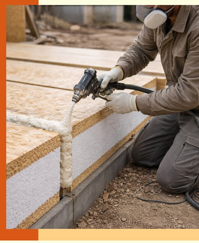 Утепление СИП-панелей пенополиуретаном (ППУ) в Карасук